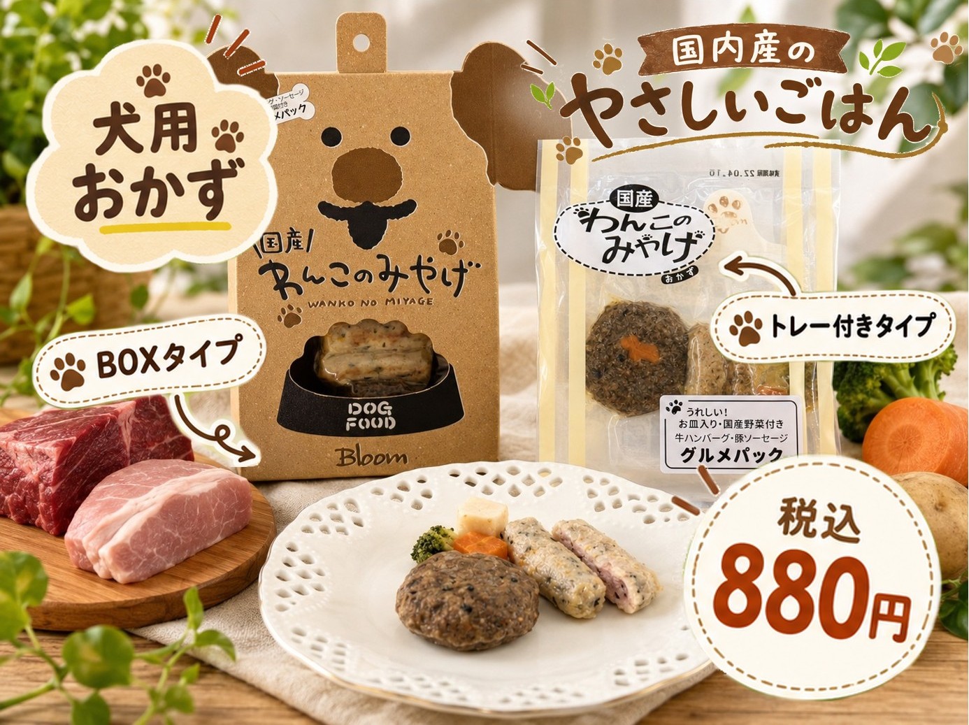 国内産のやさしいごはん 犬用おかず 税込880円